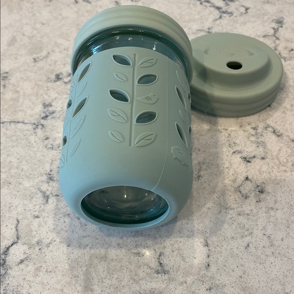 Elk And Friends 8oz Glass Mason Jar Cups Silicone Sleeves 2 Toddler Sippy Cups - Picture 4 of 8